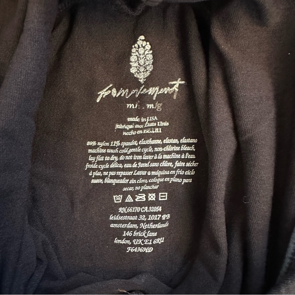 Free People Movement Seamless Good Karma Hoodie Black M/L - Picture 4 of 10